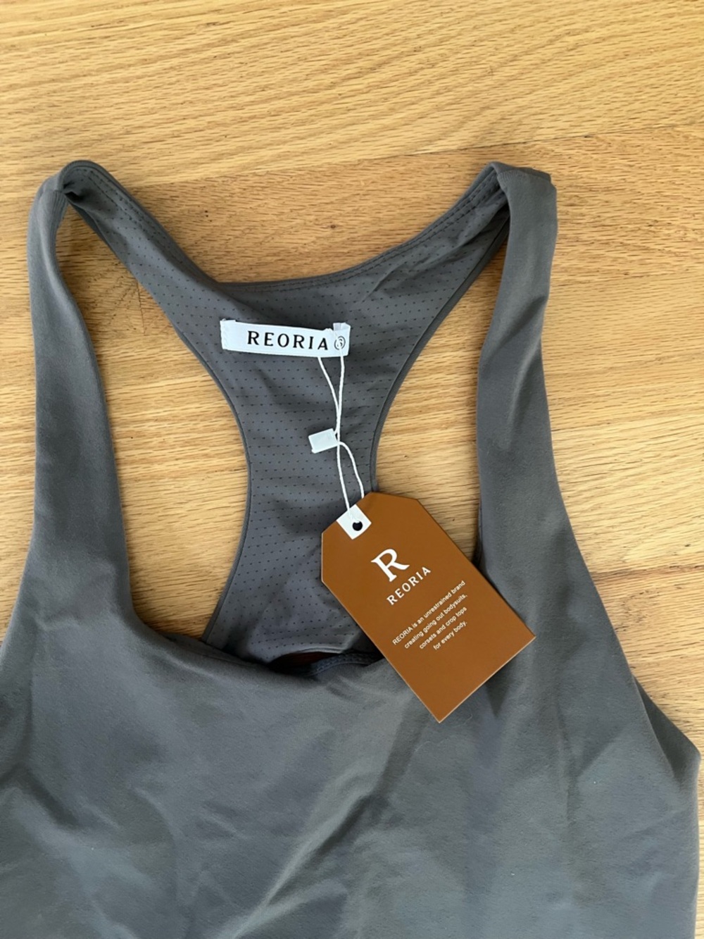 ReoRia Gray Racerback Flared Jumpsuit - Picture 2 of 5